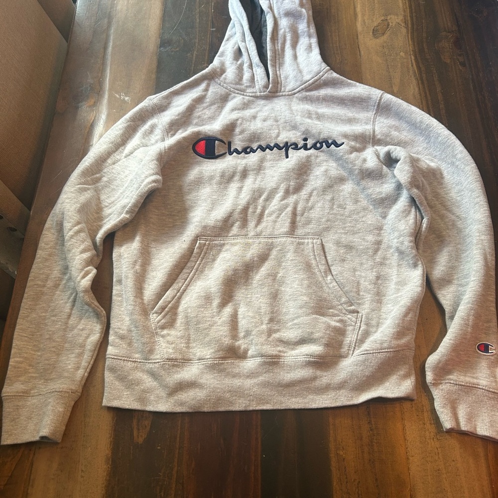 Champion Light Gray Pullover Hoodie
